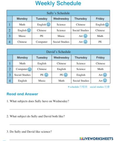 What's your favorite subject?