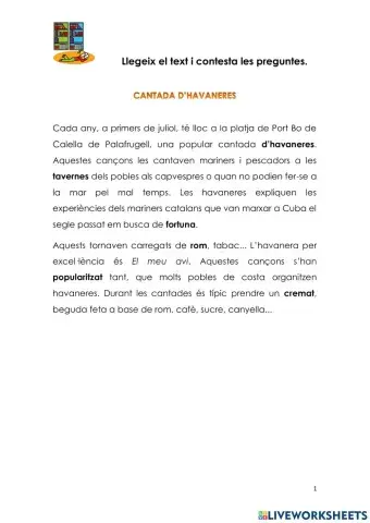 Comprensió text nº 1