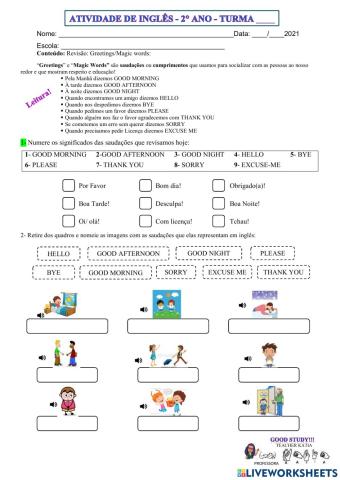 2° ano - INGLÊS - 27-05-21