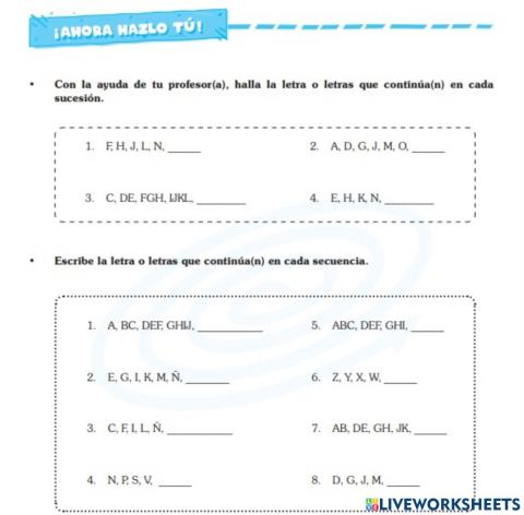 Sucesiones numéricas
