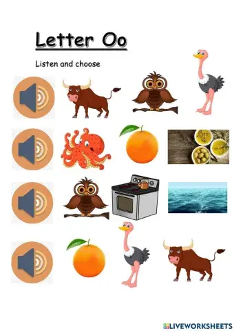 Letter Oo listening