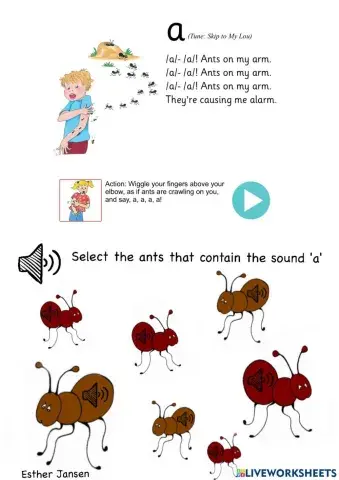 Jolly Phonics: sound 'a'