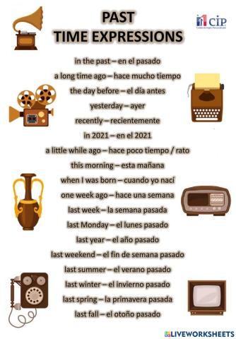 Week 7 Past time expressions