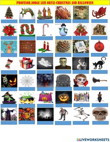 Christmas and halloween