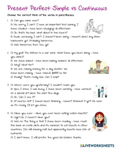 Present Perfect Cont. 2