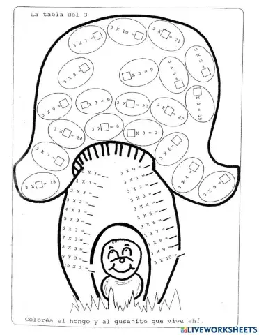 Tabla del 3 (Hongo)