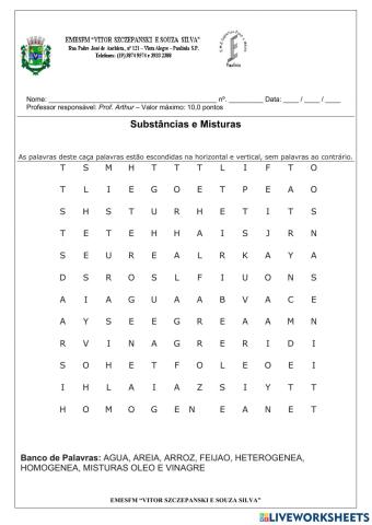 Substância e Mistura