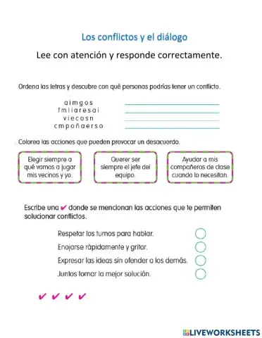 Los conflictos y el diálogo