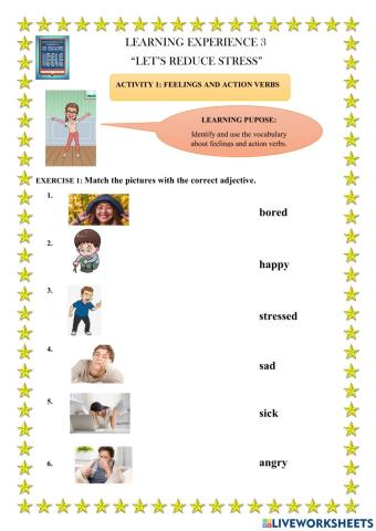 Feelings and action verbs