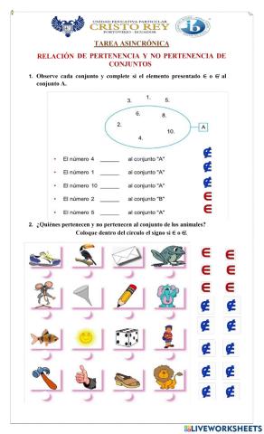 Conjuntos de pertenencia y no pertenencia