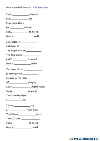 What a wonderful world