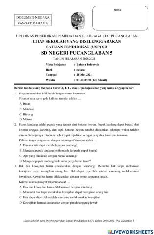 US Bahasa Indonesia selasa 25 mei 2021