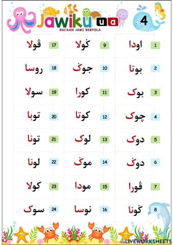 Ms4: Baca Jawi dan Tulis Rumi - BBM Jawiku