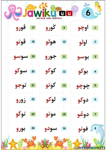 Ms6: Baca Jawi dan Tulis Rumi - BBM Jawiku