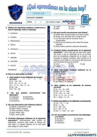 Concurrencia Vocálica II