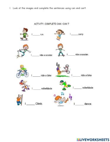 Can and can't for abilities