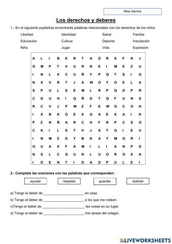 Los derechos y deberes