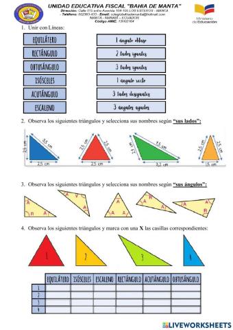 Clasificacion de triangulos