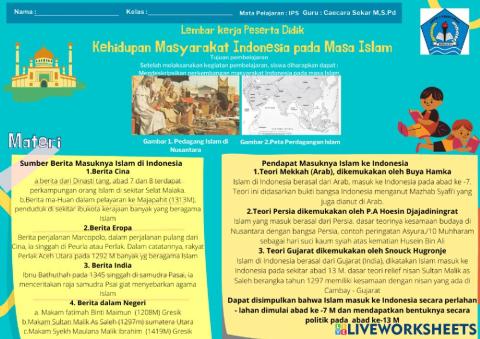 Kehidupan Masyarakat Indonesia Pada Masa Islam