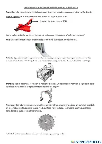 Operadores mecánicos de control