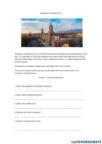 Arequipa, the white city