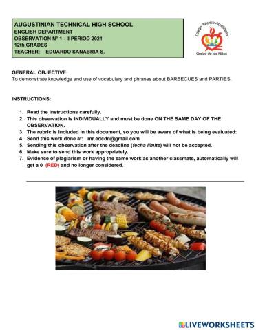 OBSERVATION 1 - II PERIOD 2021 (12th GRADES)