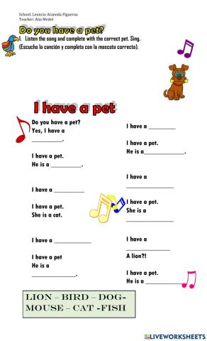 I have a pet