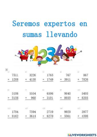 Sumas llevando de cifras