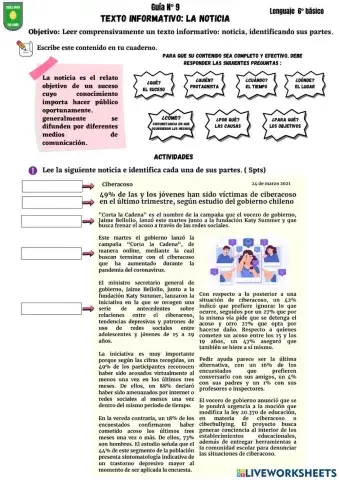 Guía N° 9 - Texto informativo: La noticia