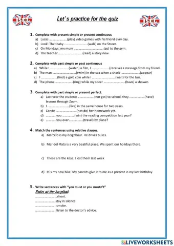 3rd year 2021 - Practice for the 1st quiz