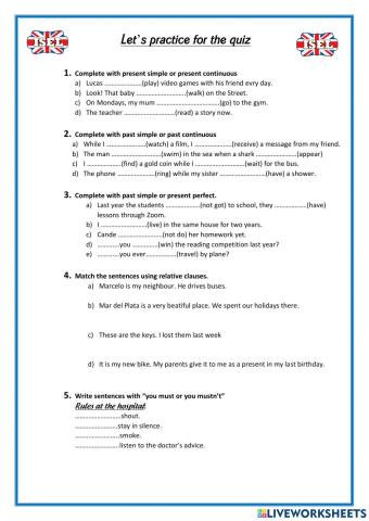 3rd year 2021 - Practice for the 1st quiz