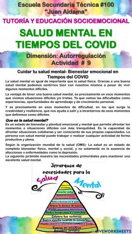 Salud mental en tiempos de covid