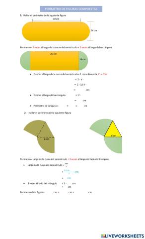 Perímetros de figuras compuestas
