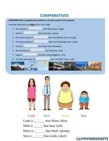 Comparatives with short adjectives