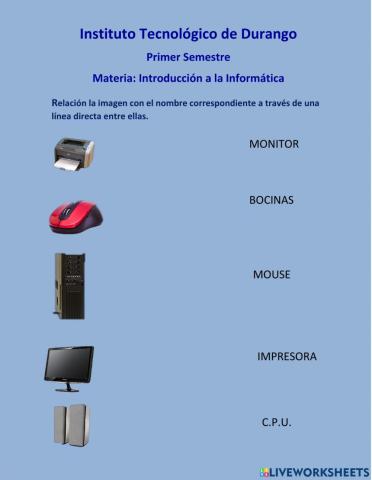 Informatica basica UNIR CON LINEAS
