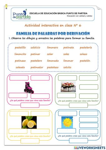 Familia de palabras por derivación - La tradición