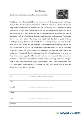 Past Simple- Tom Sawyer