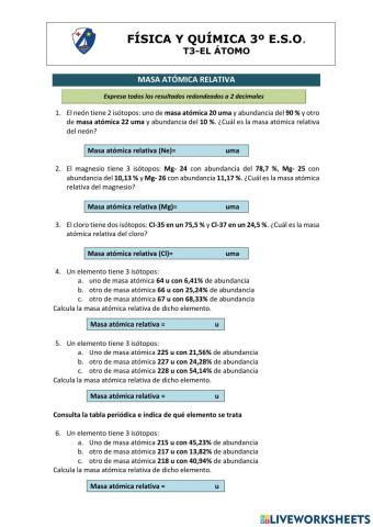 Masa atómica relativa