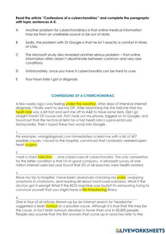 Confessions of a cyberchondriac