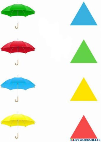 Triunghi -culori - umbrele
