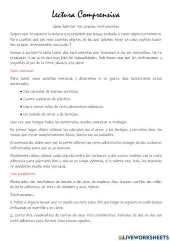 Lectura comprensiva 12