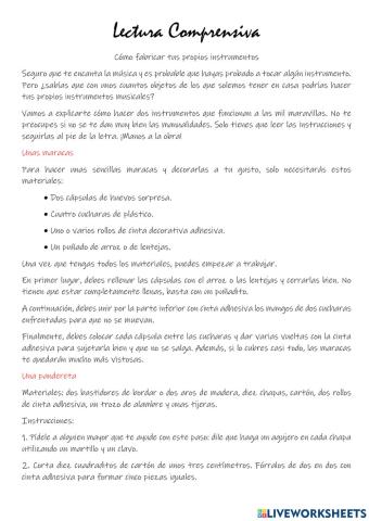 Lectura comprensiva 12