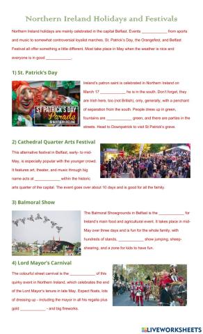 Northern Ireland Holidays and Festivals