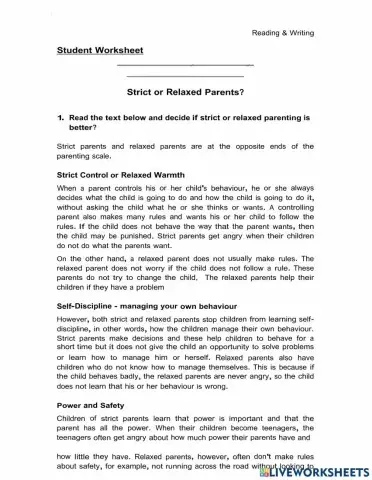 IELTS Writing 2 Lesson 21 - Strict Parenting