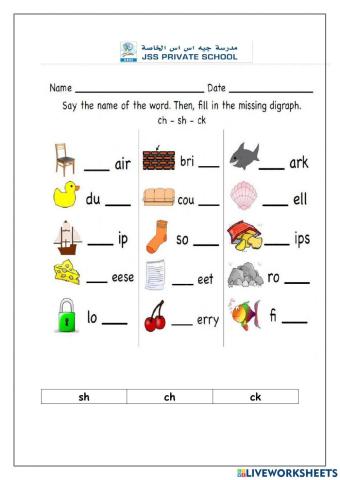 Sh ch and ck Digraphs