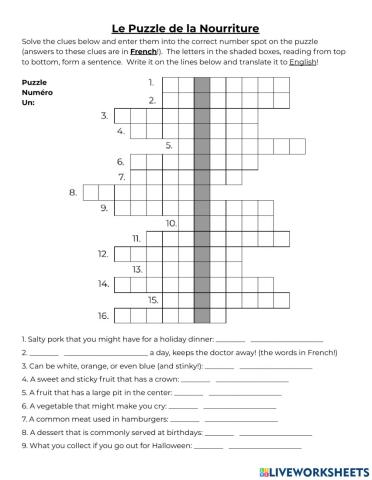 Food Grid Puzzle (6-8)