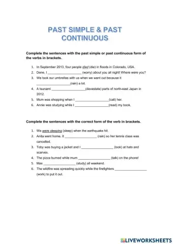 Past Simple and Past Continuous