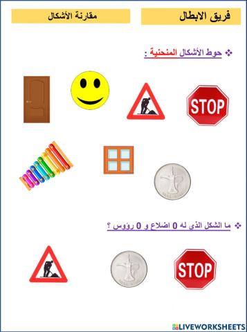 مقارنة الأشكال الابطال