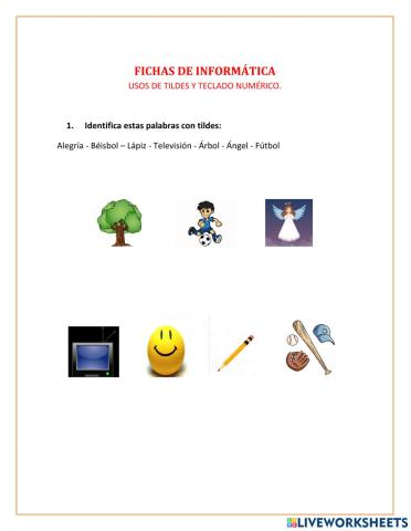 Uso del teclado numérico y las tildes