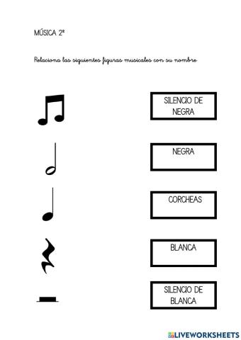 Relaciona notas musicales